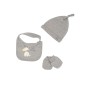 Defacto Gri Bebek Organik 3'Lü Set H5028A2