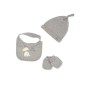 Defacto Gri Bebek Organik 3'Lü Set H5028A2