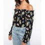 DeFacto Kadın Karmen Yaka Desenli T-shirt J6489AZ