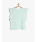 Koton Kız Çocuk Tişört 3 Boyutlu T-Shirt Nane Yeşili 7YKG19883OK660