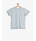 Koton Erkek Çocuk Tişört Baskılı T-Shirt Mavi 7YKB16794OK600