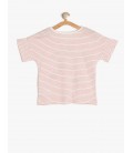 Koton Kız Çocuk Tişört Baskılı T-Shirt Kırmızı Çizgili 7YKG17366OK03M