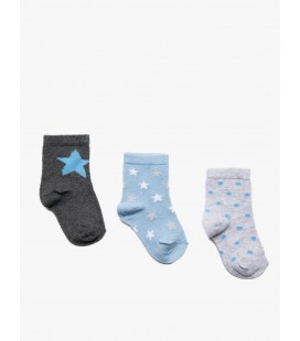 Koton Erkek Bebek 3'lü Çorap Mavi 9KMB80083AA600