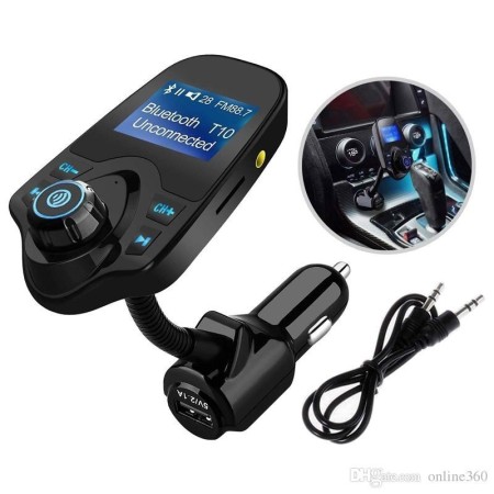 T10 Wireless Bluetooth Araç Kiti Girişli FM Transmitter