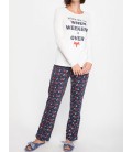 DeFacto Kadın Desenli Pijama Takımı J7485AZ