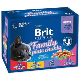 Brit Premium Kedi Maması Cat Family Plate Chunks 12x100g