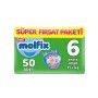 Molfix 3D Bebek Bezi Extra Large 6 Beden, Süper Fırsat Paketi 50 Adet