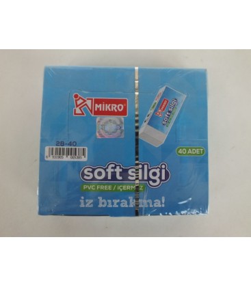 Mikro Soft Silgi PVC İçermez 2B-24 İz Bırakmaz 24 Adet