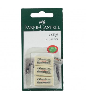 Faber Castell 3'lü Beyaz Silgi Seti