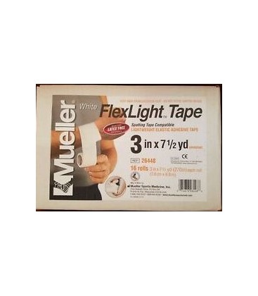 Mueller FlexLight Spatting Tape 3 inch x 7.5 Sargı Bezi 16 Rulo
