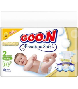 Goon Premium Soft 2 Numara Mini 34'lü Bebek Bezi