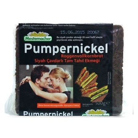 Pumpernickel Siyah Çavdar Ekmeği 500 Gr