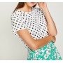 Koton Puantiyeli T-Shirt Beyaz 8YAK13827EK05U
