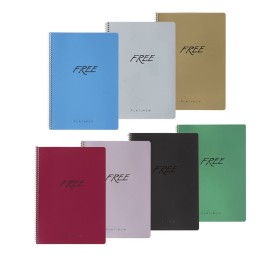 Keskin Color 120 Yaprak Spiralli P.P. Kapaklı Kareli Defter