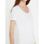 Koton Kadın Oyuk Yaka T-Shirt Beyaz 9KTK12085SK000