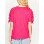 Koton Kadın Tül Detaylı T-Shirt Pembe 7YAK13499EK909