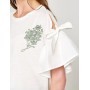Koton Kadın İşlemeli T-Shirt Beyaz 7YAK13857EK000