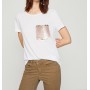 Koton Kadın Pul Detaylı T-Shirt Beyaz 8YAK13852GK000