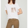 Koton Kadın Pul Detaylı T-Shirt Beyaz 8YAK13852GK000