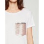 Koton Kadın Pul Detaylı T-Shirt Beyaz 8YAK13852GK000