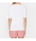 Koton Kadın Baskılı T-Shirt Beyaz 9KAL11251JK001