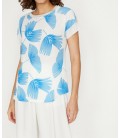Koton Kadın Desenli Bluz Mavi 8YAK62080UW52C