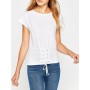 Koton Kuş Gözü Detaylı T-Shirt Beyaz 7YAK13455QK000