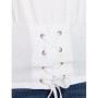 Koton Kuş Gözü Detaylı T-Shirt Beyaz 7YAK13455QK000