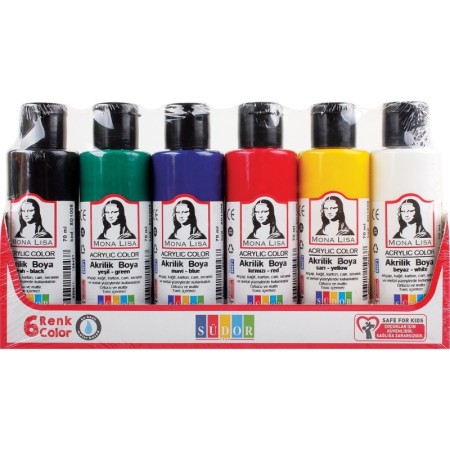 Südor Monalisa Akrilik Boya 6X70 Ml Şışe Sd1006