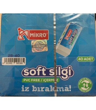 Mikro Soft Silgi 2B-40 - 40 Adet