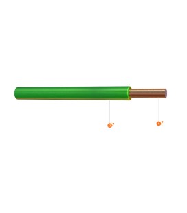 Öznur Kablo HO7Z1-U 1.5mm 450/750 V Helojen Free Kablo - Sarı Yeşil 100mt