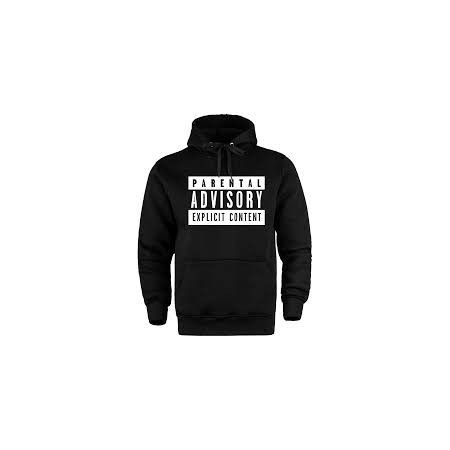 Hollyhood Parental Advisory Siyah Cepli Hoodie Kapüşonlu Sweatshirt