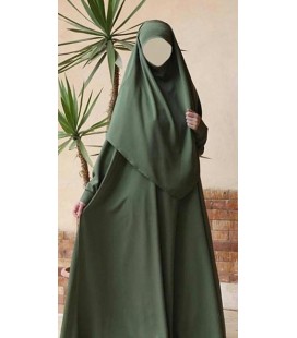 Kadın Renkli Cilbab Takımı Standart Beden
