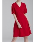 Love My Body Kadın V Yaka Elbise - 124L5293000 - Kırmızı
