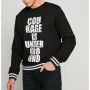 Koton Yazılı Baskılı Erkek Sweatshirt - Siyah 8YAM74600CK999