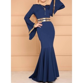 Moda Selvim Payet Şeritli Balık Abiye MSW8290