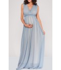Lyn Devon Hamile Mavi Valentına Elbise M1583
