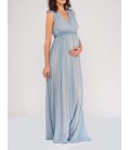 Lyn Devon Hamile Mavi Valentına Elbise M1583