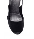 Derimod Kadın Siyah Dolgu Topuklu Sandalet 19SFD240018