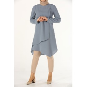 AllDay, Soft Mavi, Tesettür Kadın Tunik, - 354-PD915