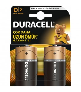 Duracell Pil, D Büyük Boy 2 Li, Lr-20