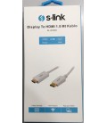 S-Link Beyaz Display To Hdmı 1,8 Mt  Sl-Ds560