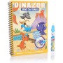 Gepettoys Sihirli Su İle Boyama Kitabı Seti Dinazor - İngilizce Alfabe - Su Altı Dünyası