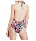 Guess Kadın Mayo Tropical Floral V-Neck, One-Piece Swimsuit - E82J33MP004-F855