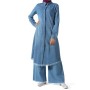 Allday Kadın Mavi Saçaklı Kot Tunik 252-5000