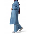 Allday Kadın Mavi Saçaklı Kot Tunik 252-5000