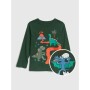 Gap Bebek | Uzun Kollu Baskılı Yeşil T-Shirt 496430
