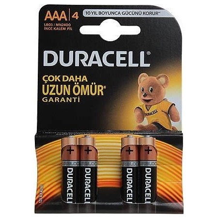 Duracell Lr03/mn2400 Alkalin Aaa 4 İnce Kalem Pil 4lü