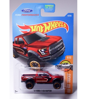 Hot Wheels, Oyuncak Araba 2017 HW Hot Trucks, 17 Ford F-150 Raptor 10/365