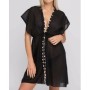 Lev&End Kadın Siyah Boncuklu Kaftan Pareo 1801